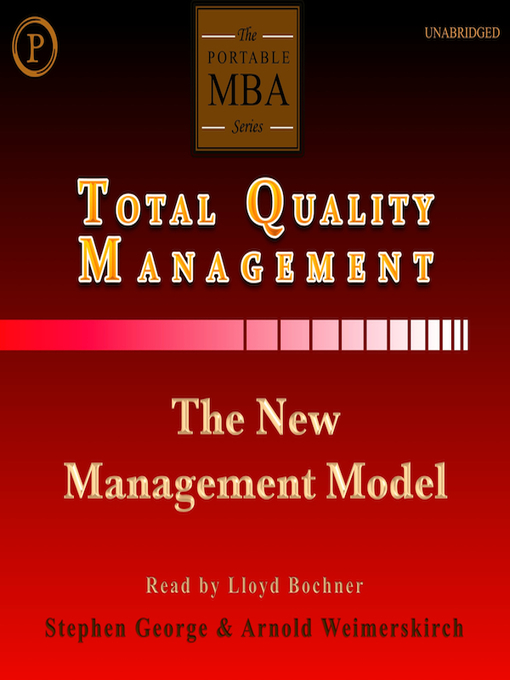 Cover image for Total Quality Management